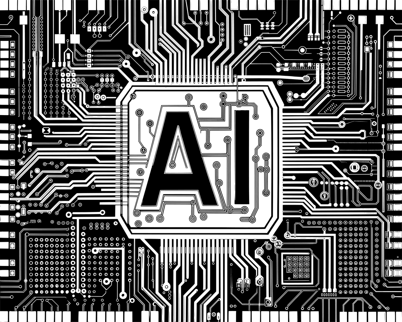 Free ai generated artificial intelligence typography vector